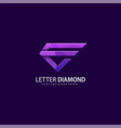template letter e diamond concept vector image vector image