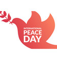 international day peace holiday concept vector image