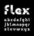 paper font alphabet with fold effect letters vector image