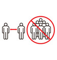 social distance sign vector image vector image