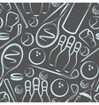 background with sport items seamless pattern vector image