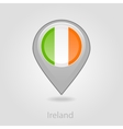 ireland flag pin map icon vector image
