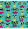 tropical seamless pattern with chihuahuia dog vector image vector image