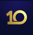 10 simple gold vector image vector image