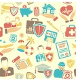 insurance seamless pattern vector image