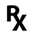 rx pharmacy medicine icon on white background vector image