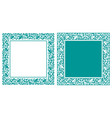 set of floral square frames vector image
