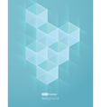 abstract light blue background with cube vector image vector image