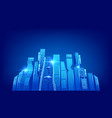 digital city or futuristic concept metaverse vector image