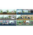 office interior in flat style vector image