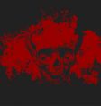 zombie grunge skull vector image vector image