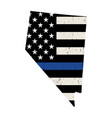 state nevada police support flag vector image
