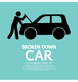 broken down car vector image