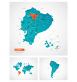 editable template map ecuador with marks vector image vector image