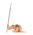 lost gladiator flat composition vector image vector image
