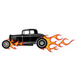 vintage car hot rod garage hotrods carold vector image vector image