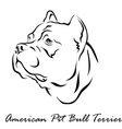 american pit bull terrier vector image