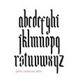 blackletter modern gothic font vector image