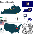 map of kentucky vector image