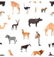 seamless pattern with wild african animals vector image