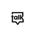 talk logo design inspiration vector image