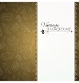 vintage gold background with tree leaves vector image vector image