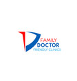 family doctor emblem vector image