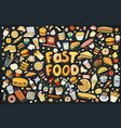 fast food elements vector image vector image