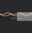 garlang of gold or yellow lamps vector image