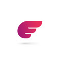 letter e wing logo icon design template elements vector image