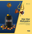 banner design of maha shivratri vector image vector image
