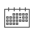 calendar line icon vector image vector image