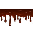 chocolate dripping horizontal border sweet liquid vector image