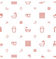 bath icons pattern seamless white background vector image vector image