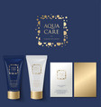 aqua care logo spa emblem mineral natural cosmetic vector image