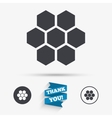honeycomb sign icon honey cells symbol vector image