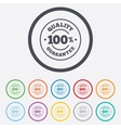 100 quality guarantee icon premium vector image