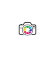 camera logo template icon vector image