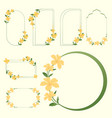 arch frame with flower vector image