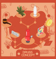 drugs color isometric concept vector image vector image