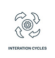 interation cycles icon line element from vector image vector image
