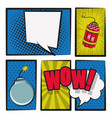 pop art and comic cartoons vector image
