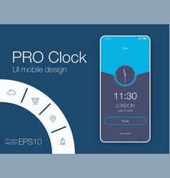 Timer application ui design concept Royalty Free Vector