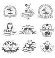 summer black white labels set vector image