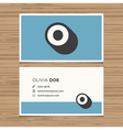 business card letter o vector image vector image