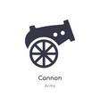cannon icon isolated from army vector image