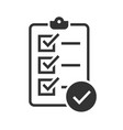 checklist clipboard line icon isolated flat vector image