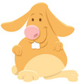 cute farm rabbit cartoon animal character vector image