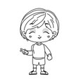 isolated boy cartoon design vector image