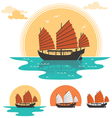 junk boat vector image
